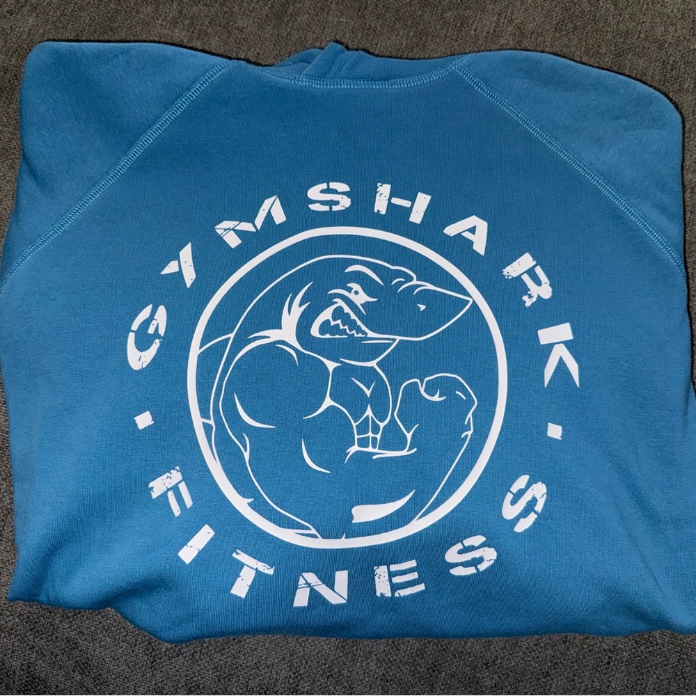 Gymshark Bright Blue Pullover Hoodie with Interior Fleece